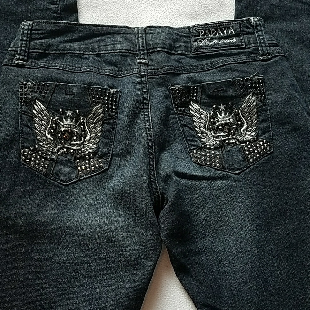 Blue denim jeans
